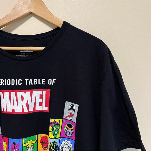 Marvel Periodic Table of Heroes and Villains | Men’s Comic Book Characters Tee - Picture 3 of 11
